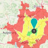 Isochrone: Gleiche Fahrzeiten